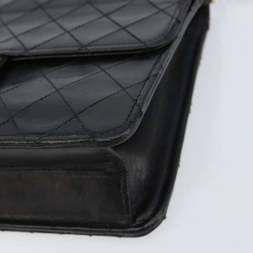 Chanel Black and Gold Leather Flap Bag