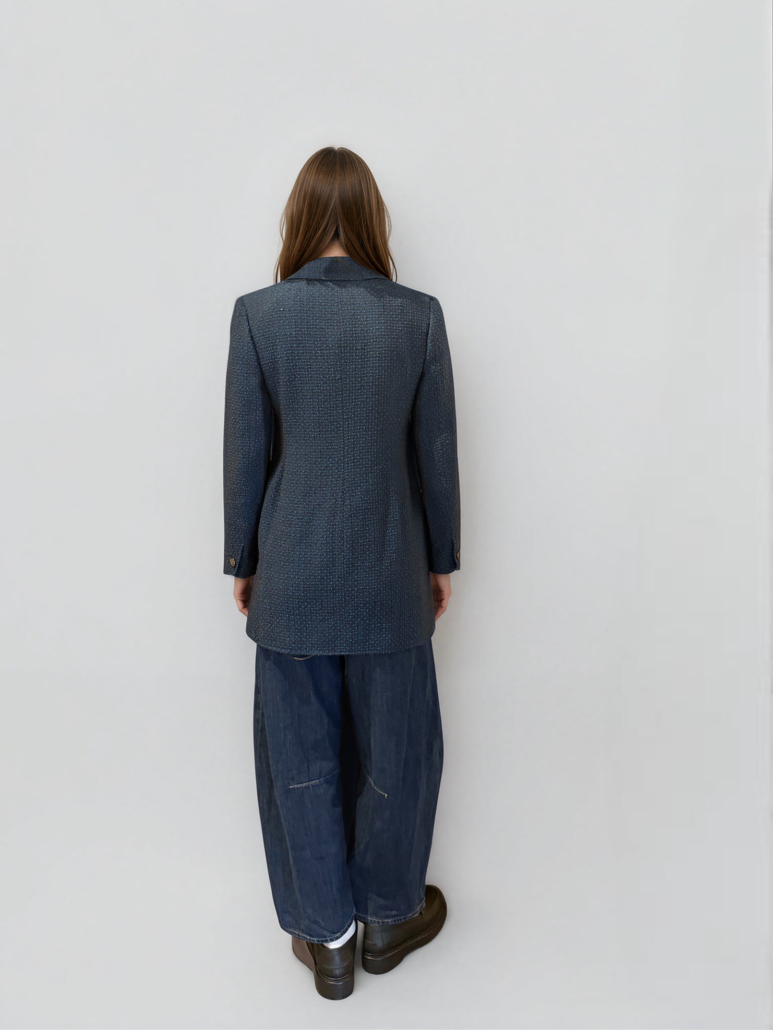 Chanel Blue Tweed Blazer