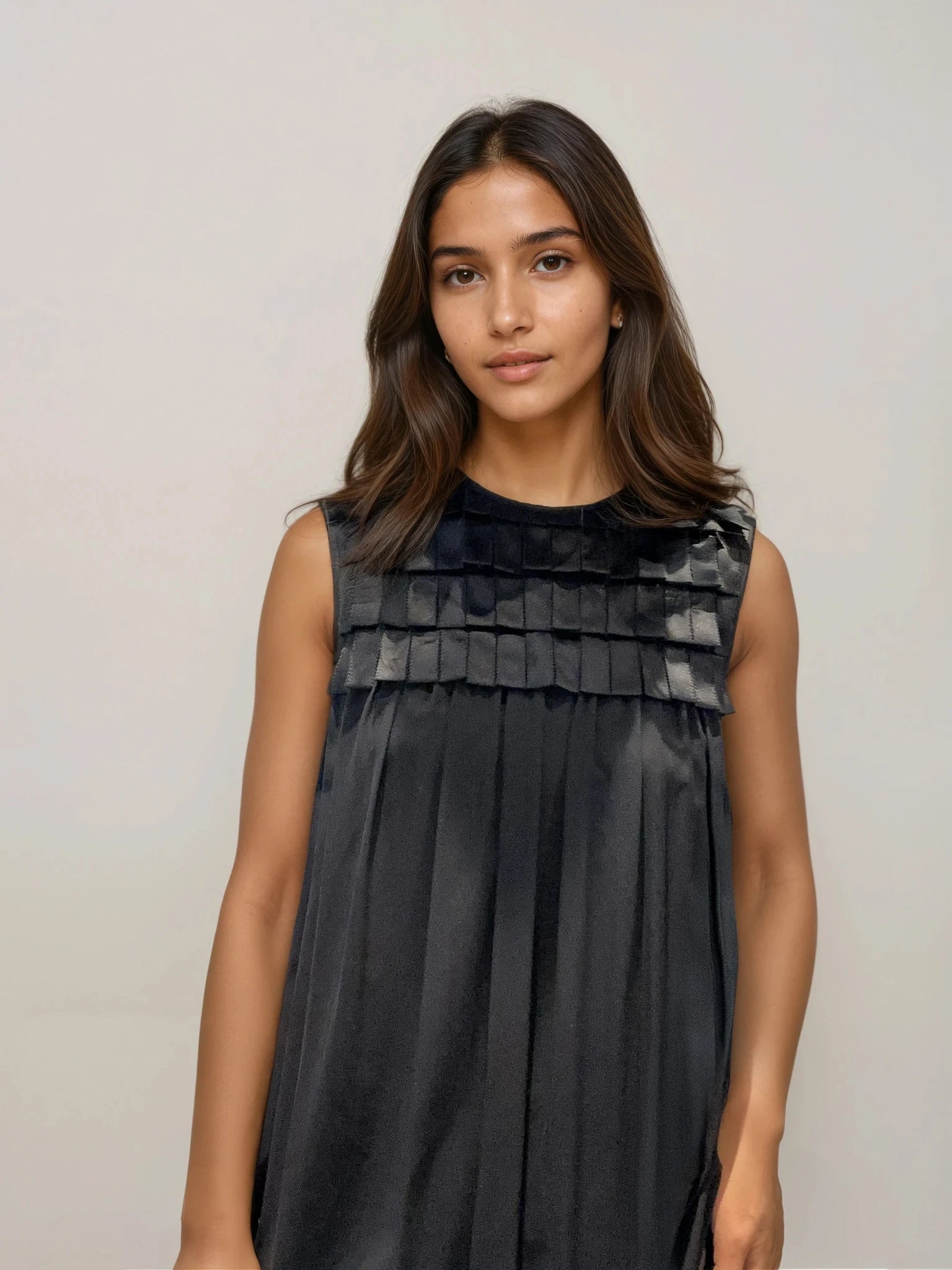 Burberry Black Pleated Dress