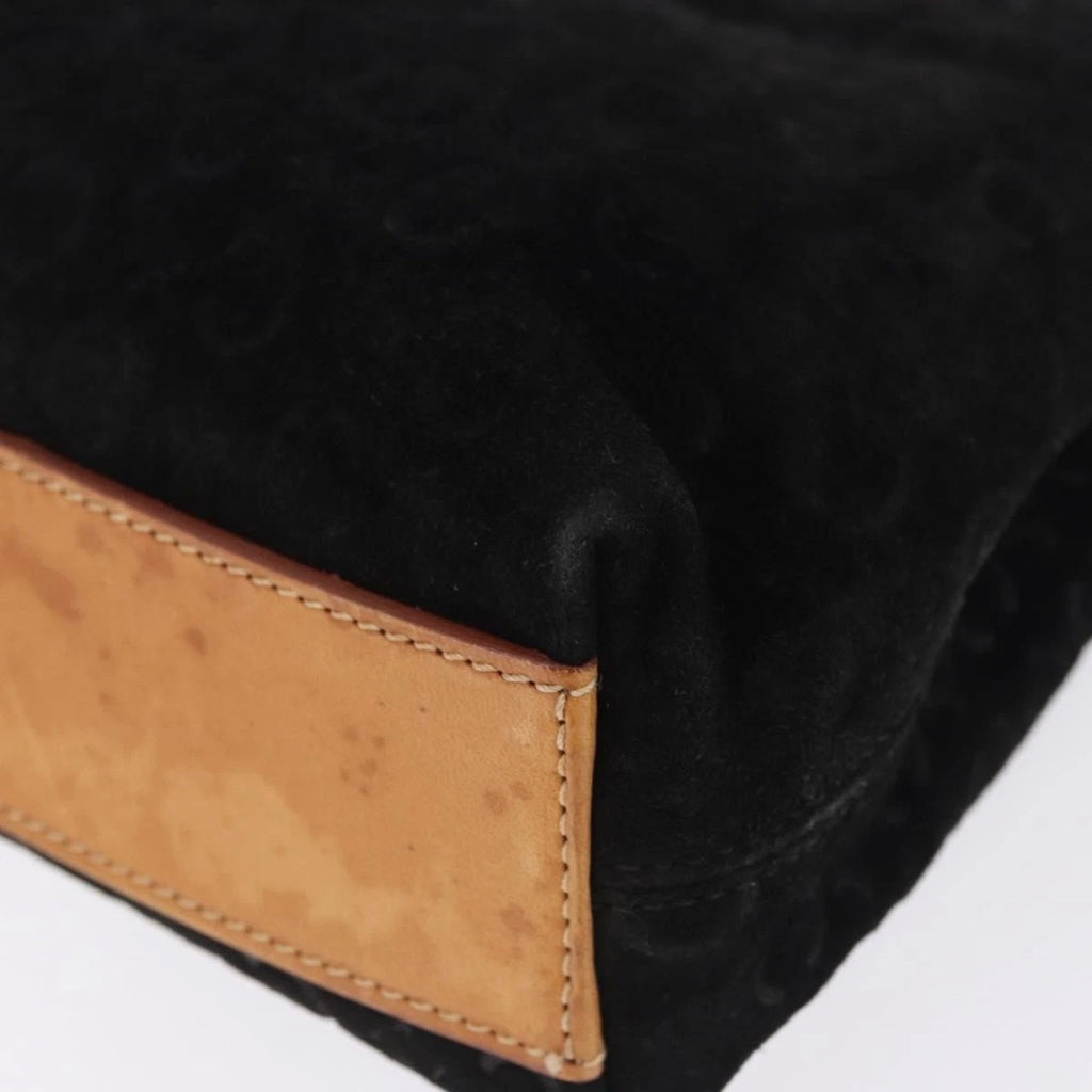 Celine Black Monogram Suede Handbag