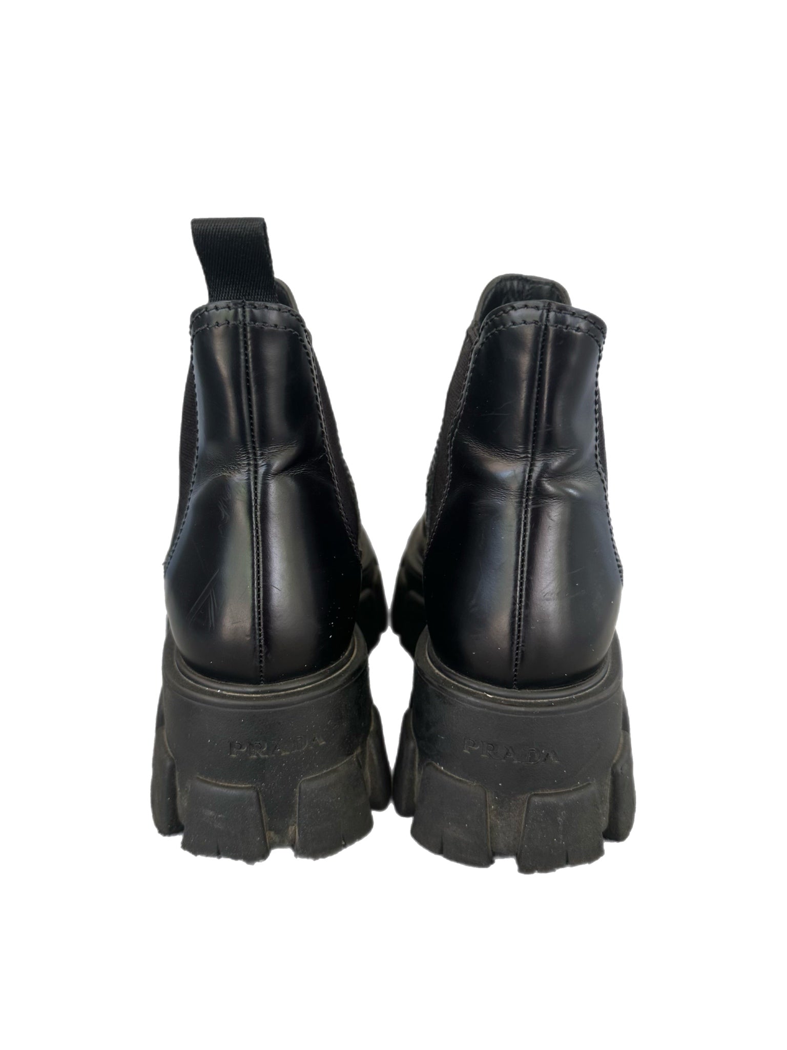 Prada Black Platform Combat Boots