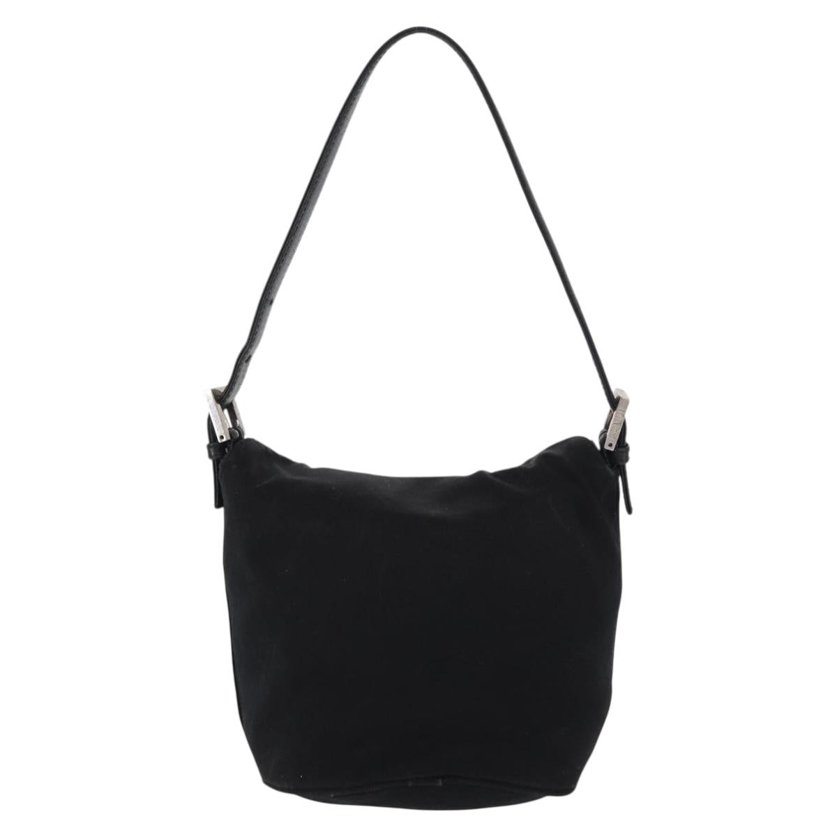 Fendi Black Rounded Baguette