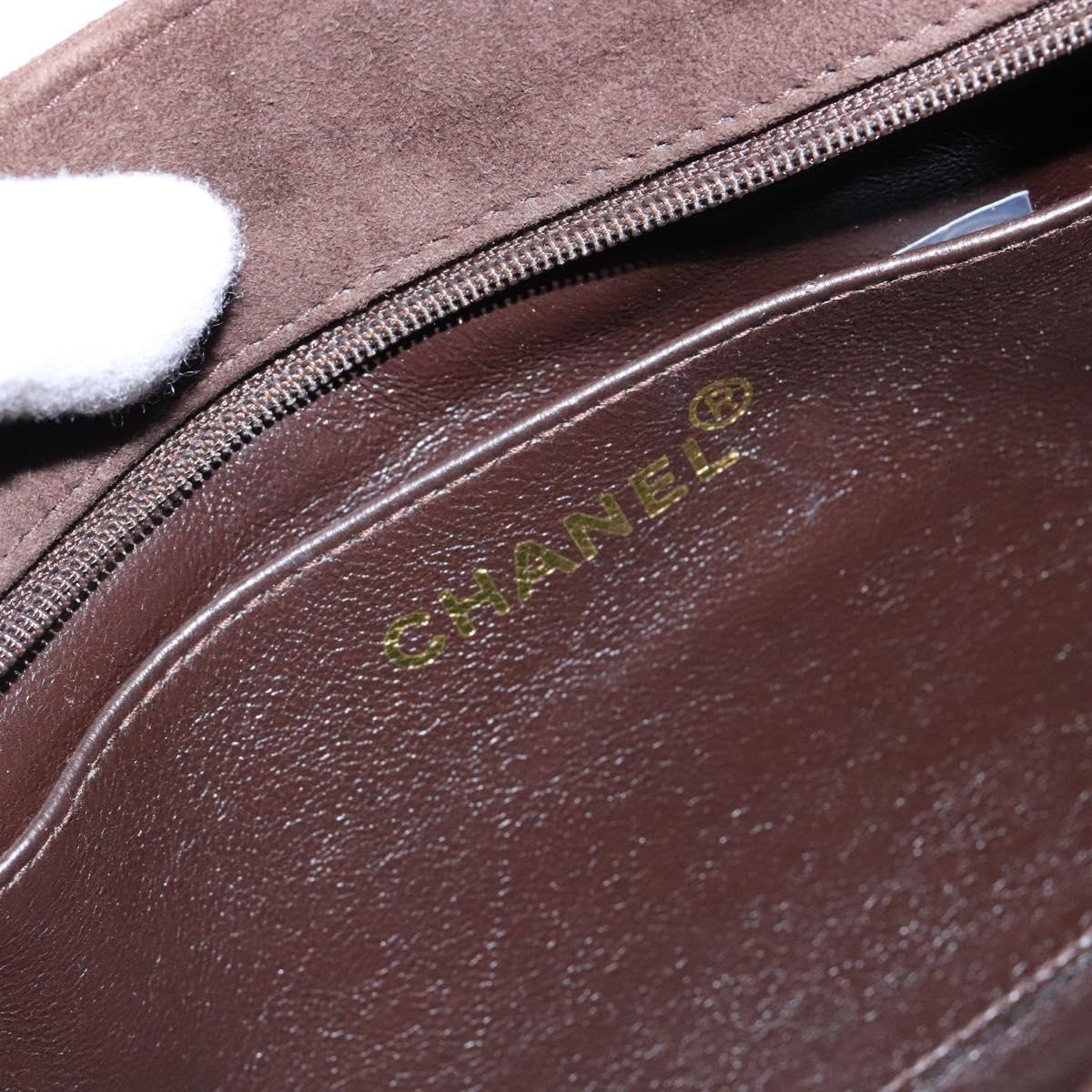 Chanel brown suede crossbody