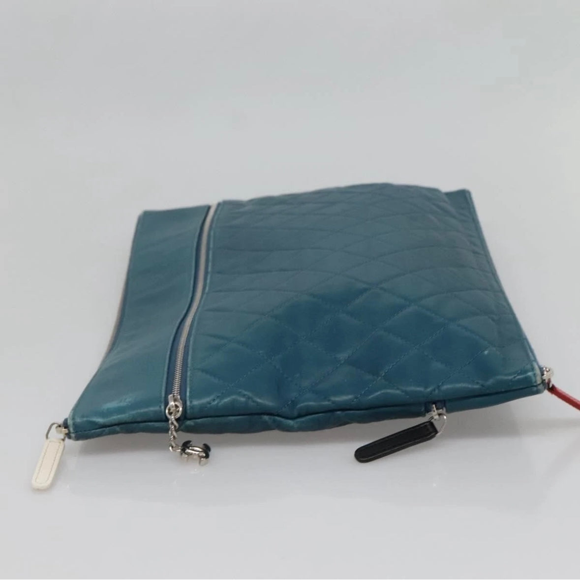 Chanel Blue Leather Clutch