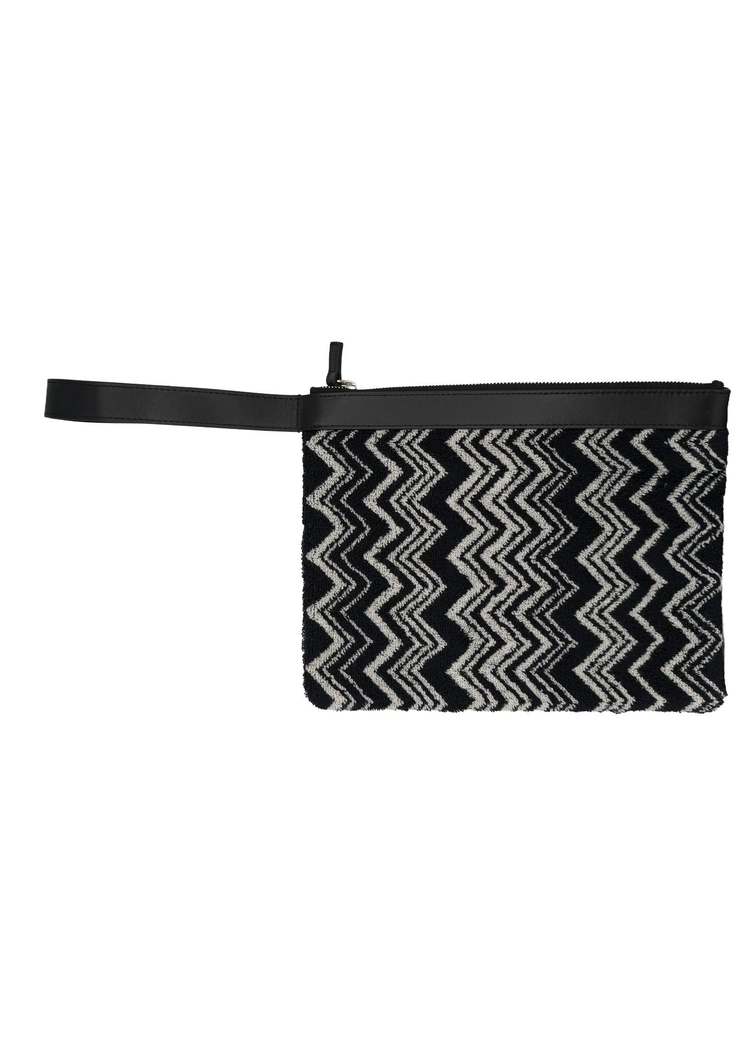 Missoni Black and White Terrycloth Clutch