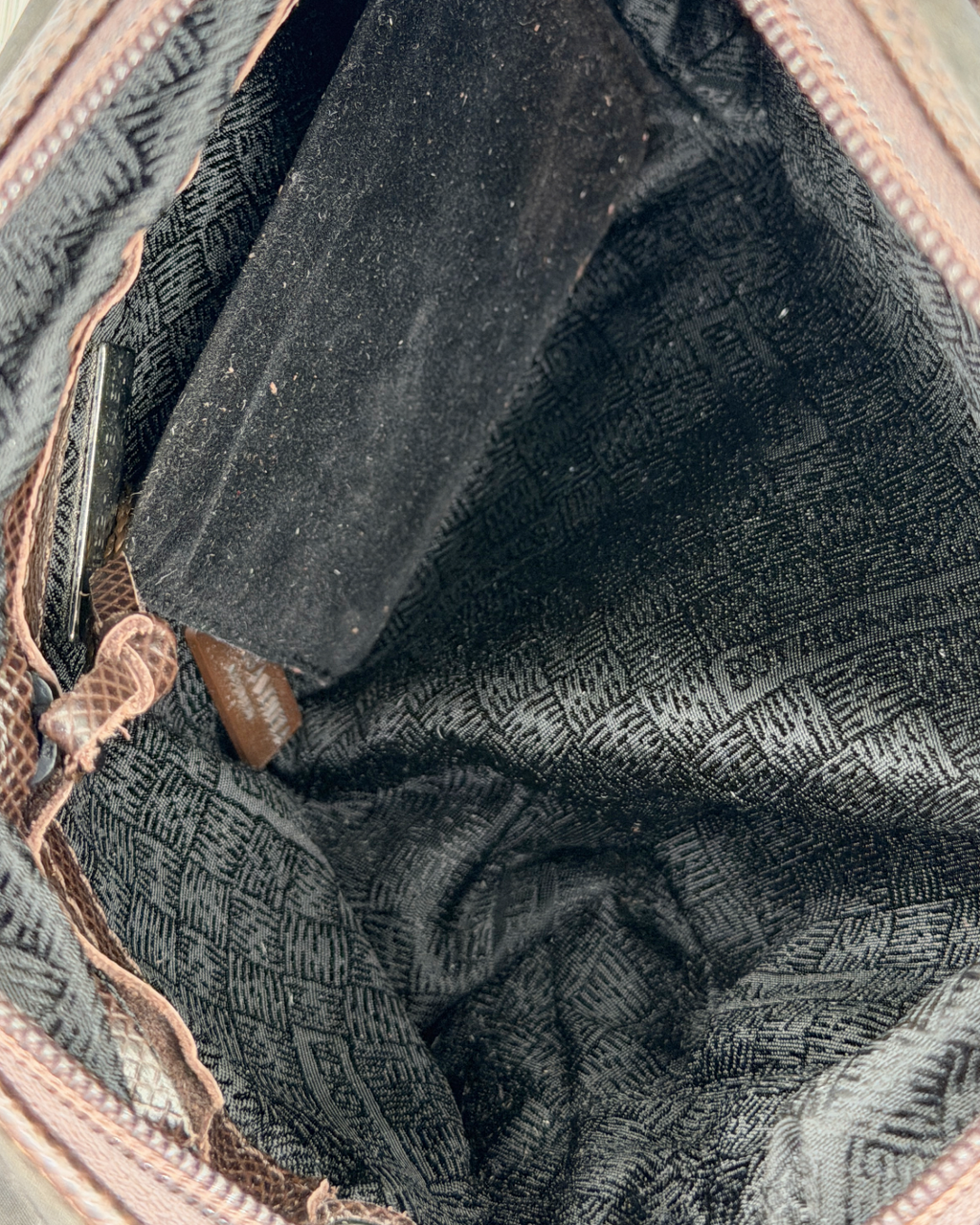 Bottega Veneta Brown Nylon Crossbody
