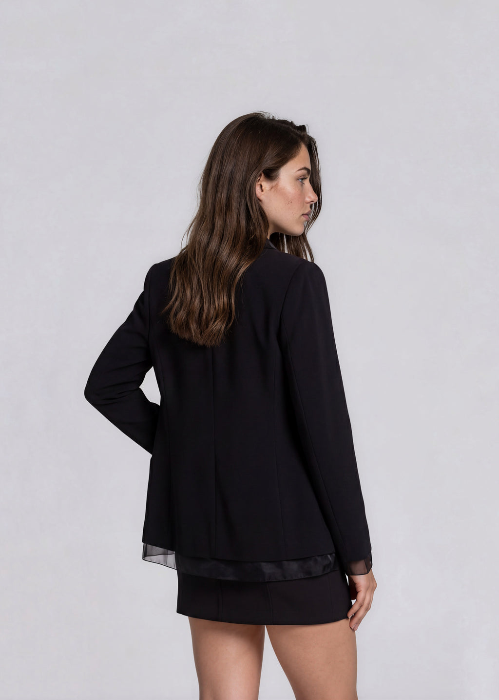 Chanel Black and Sheer Blazer