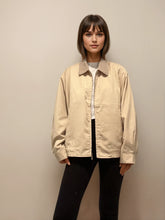 Load image into Gallery viewer, YSL Tan Bomber with Plaid Collar
