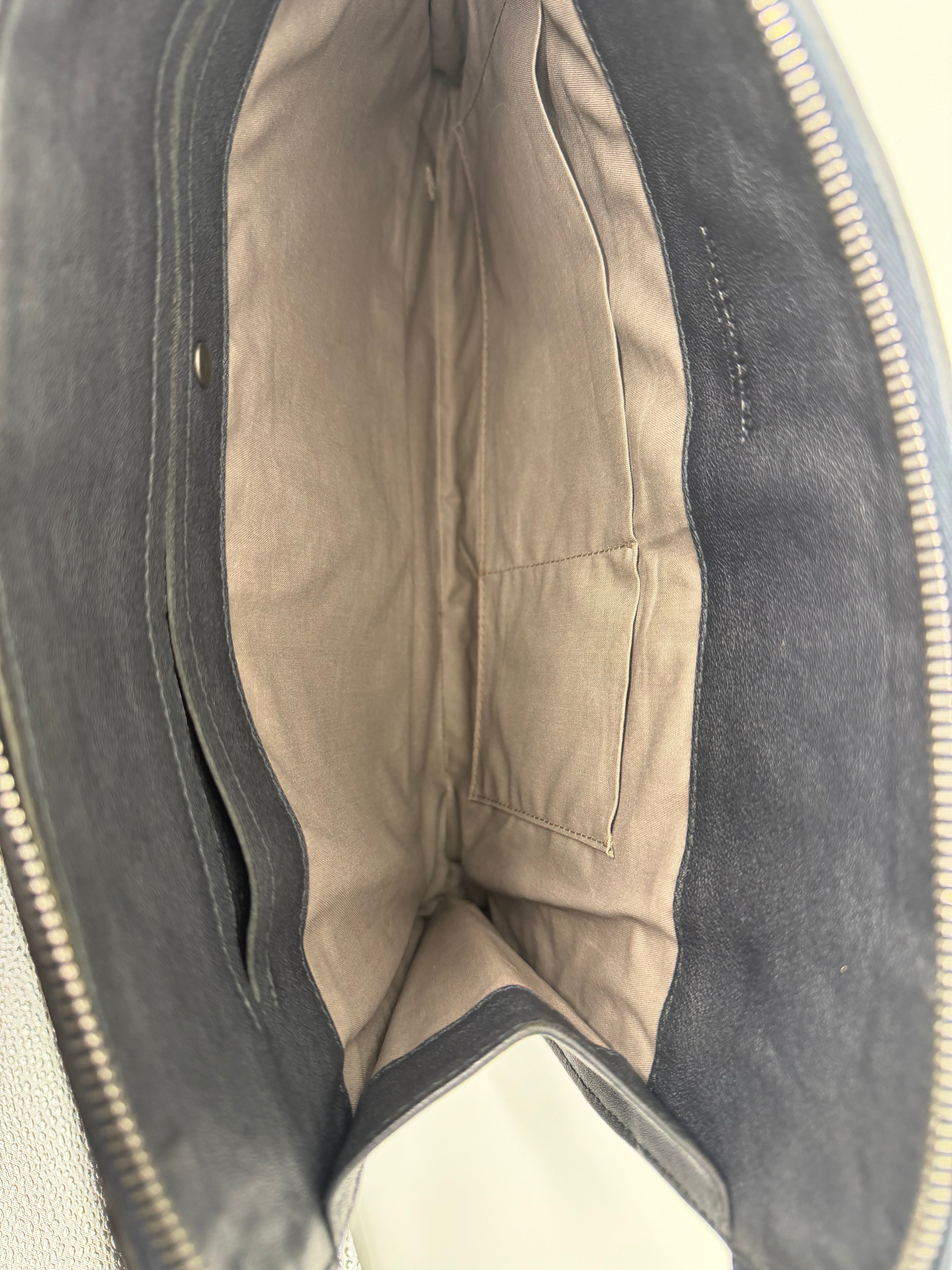 Bottega Veneta Black and Grey Quilted Clutch