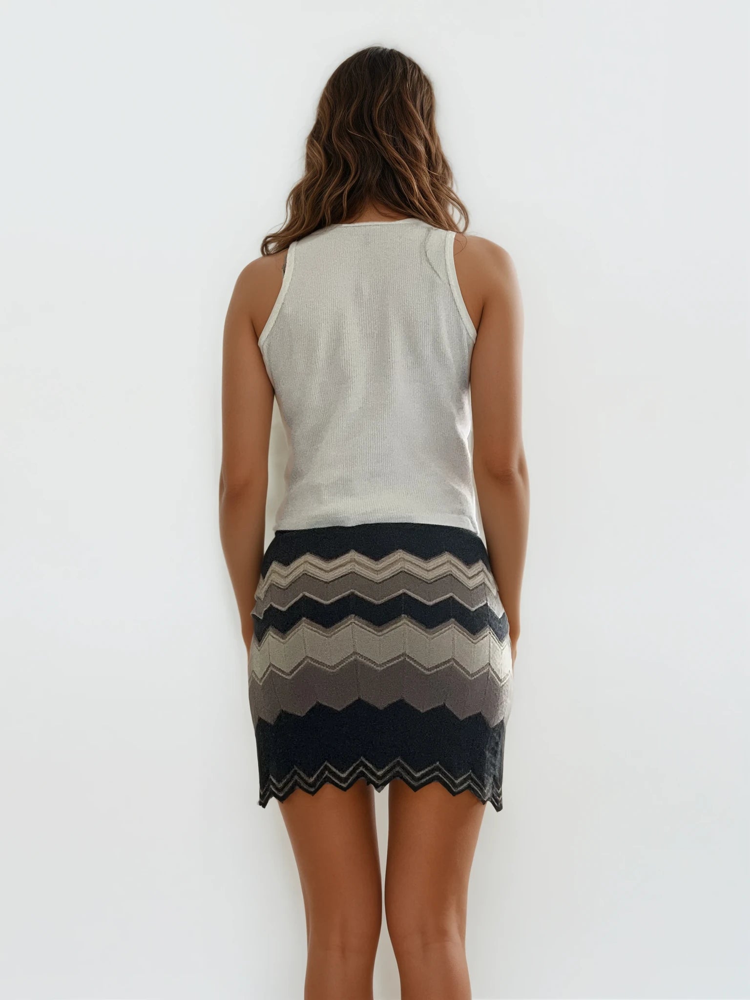 Missoni Neutral Zigzag Mini Skirt
