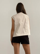 Load image into Gallery viewer, Prada White Grommet Tank
