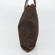 Load image into Gallery viewer, Prada Brown Nylon Eyelet Tote
