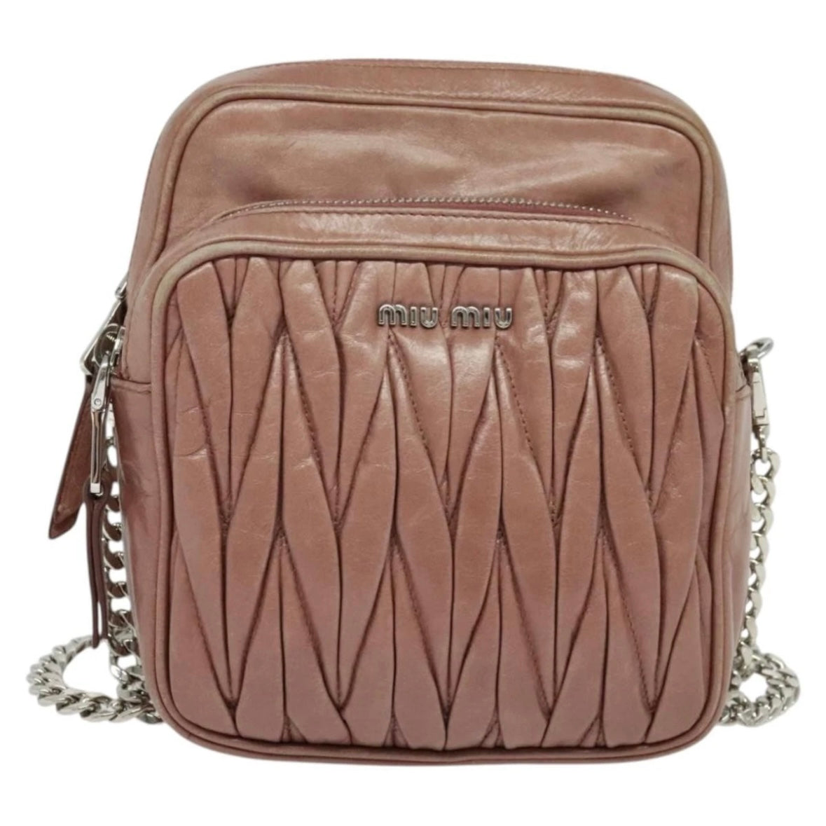 Miu Miu Tan Quilted Crossbody