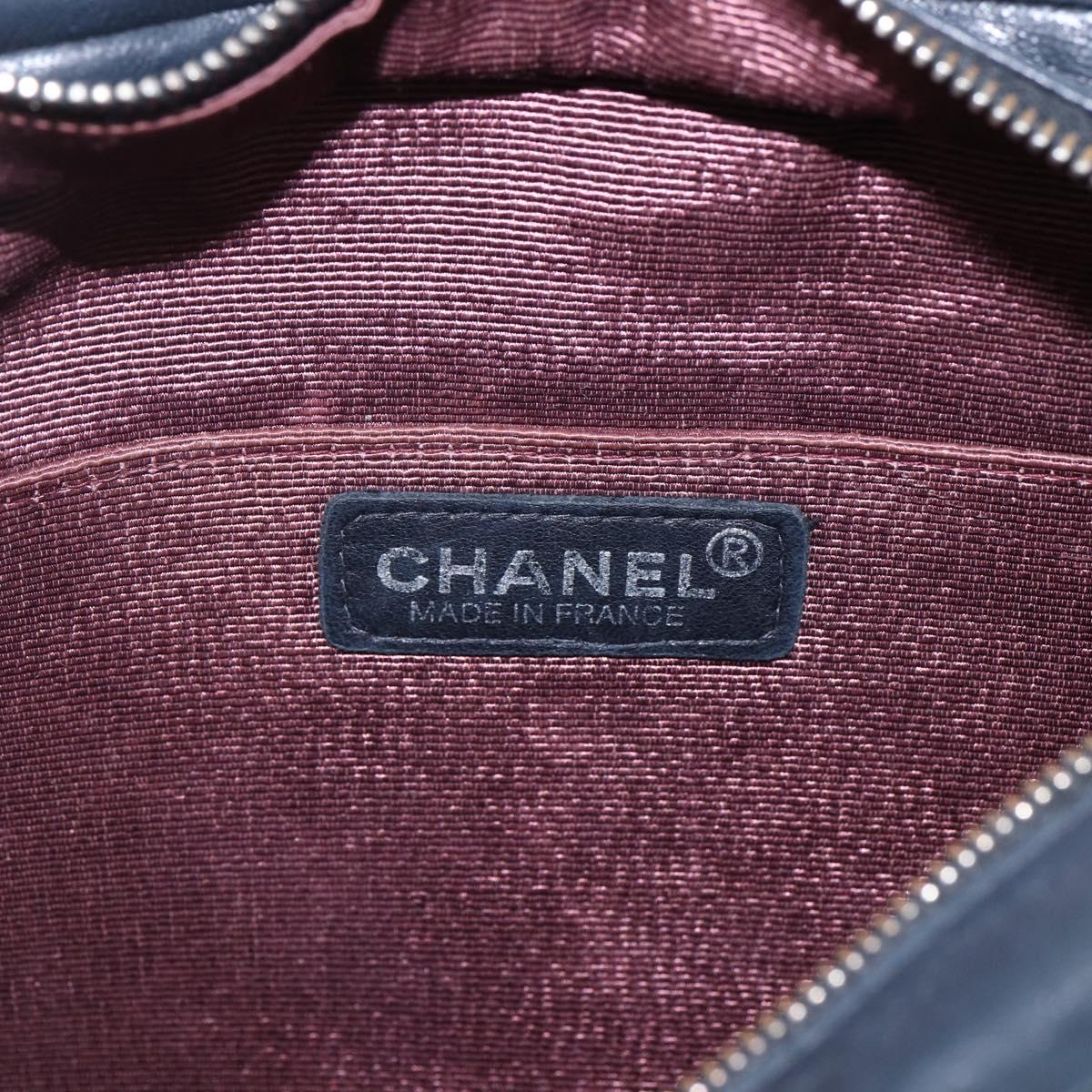 Chanel Black Leather Camelia Tote