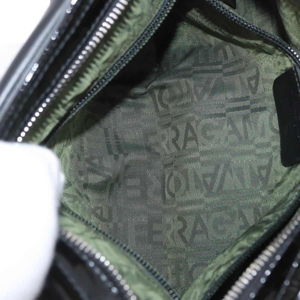 Ferragamo Black Patent Hobo Bag