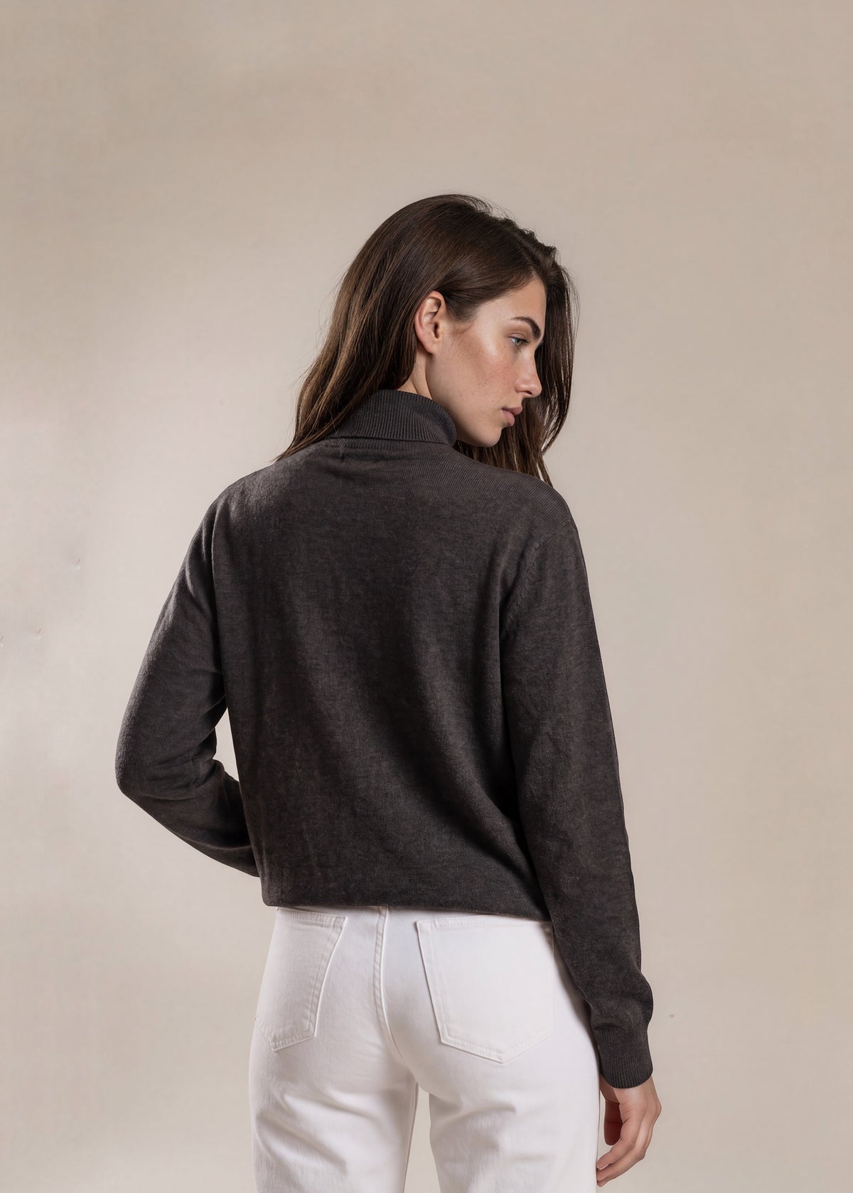 YSL Dark Grey Turtleneck Sweater