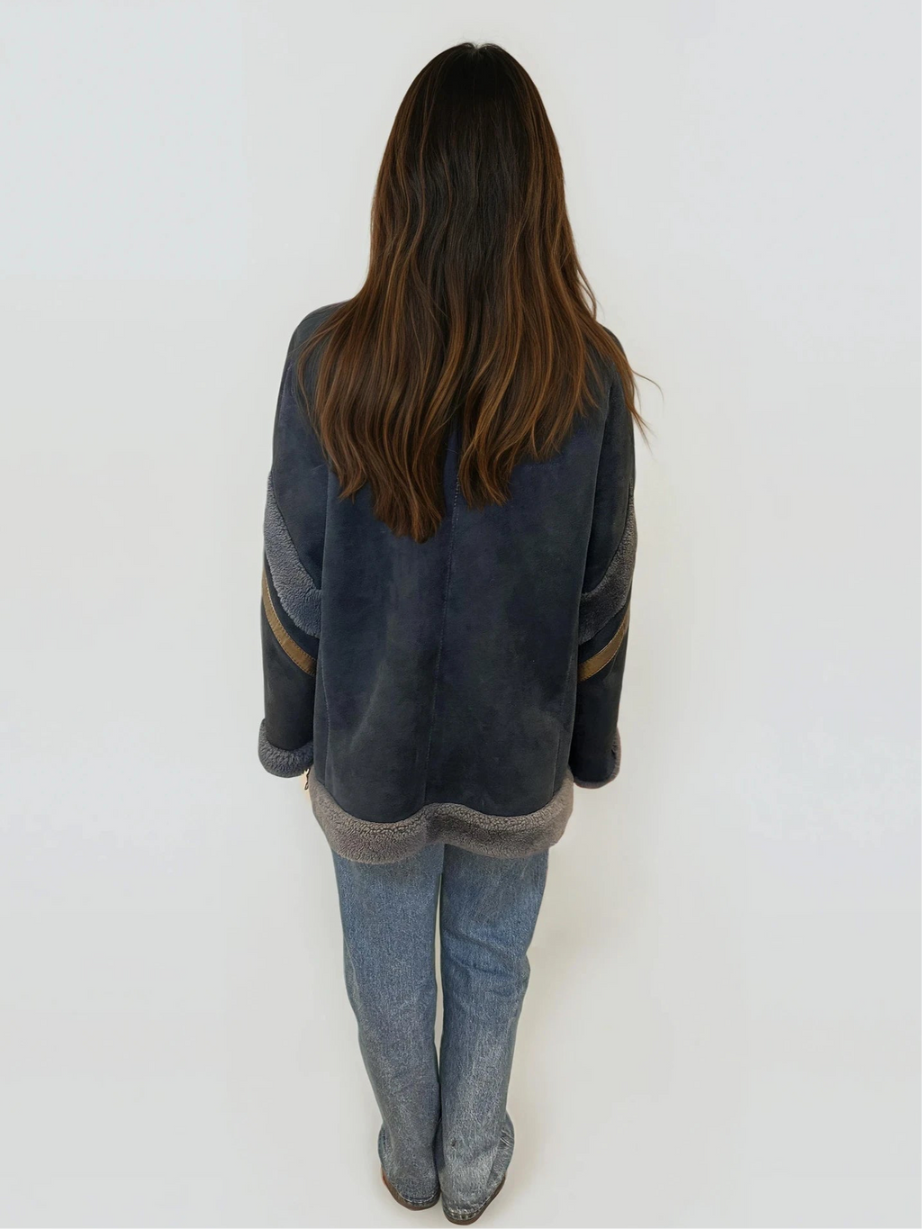 Dior Navy Shearling Coat