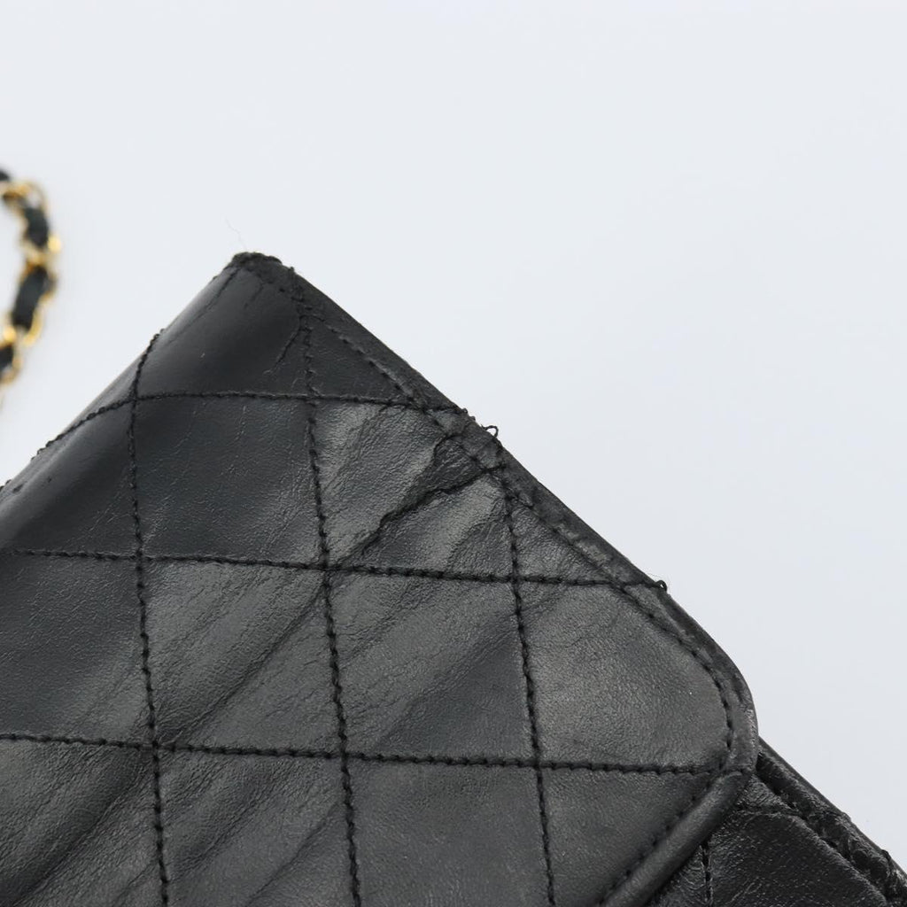 Chanel Black and Gold Leather Flap Bag