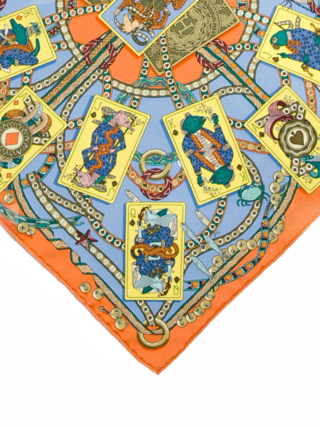 Hermès Playing Card Patterned Mini Scarf