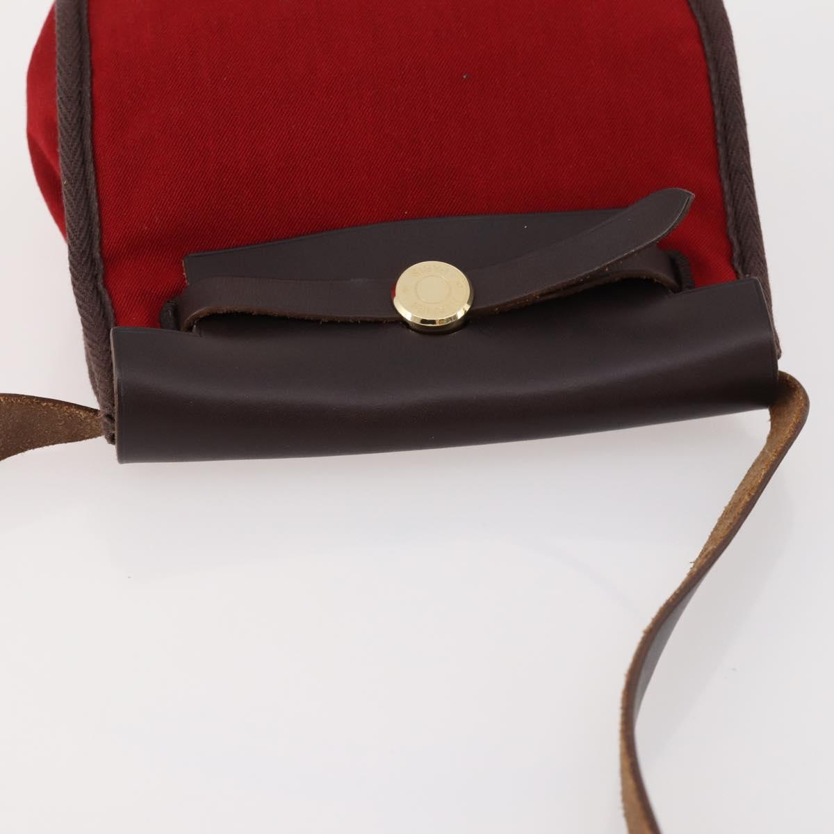 Hermes Red Or Orange Herbag Crossbody