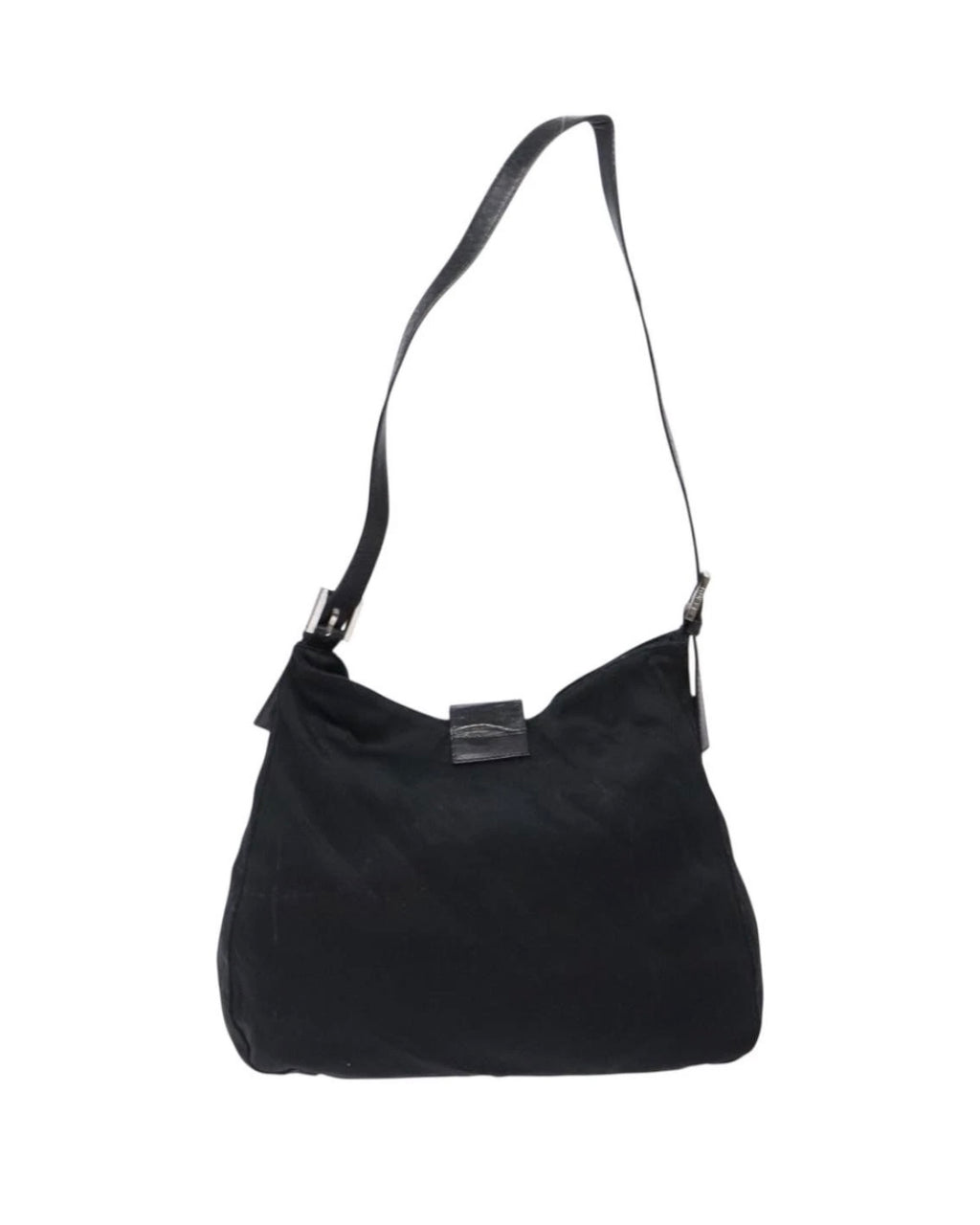 Fendi Black Rounded Baguette