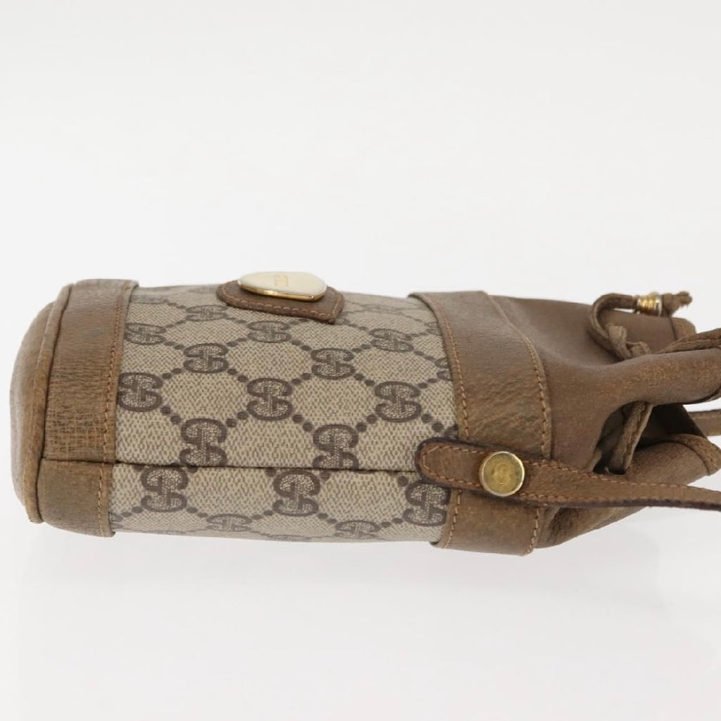 Gucci Brown Monogram Bucket Crossbody
