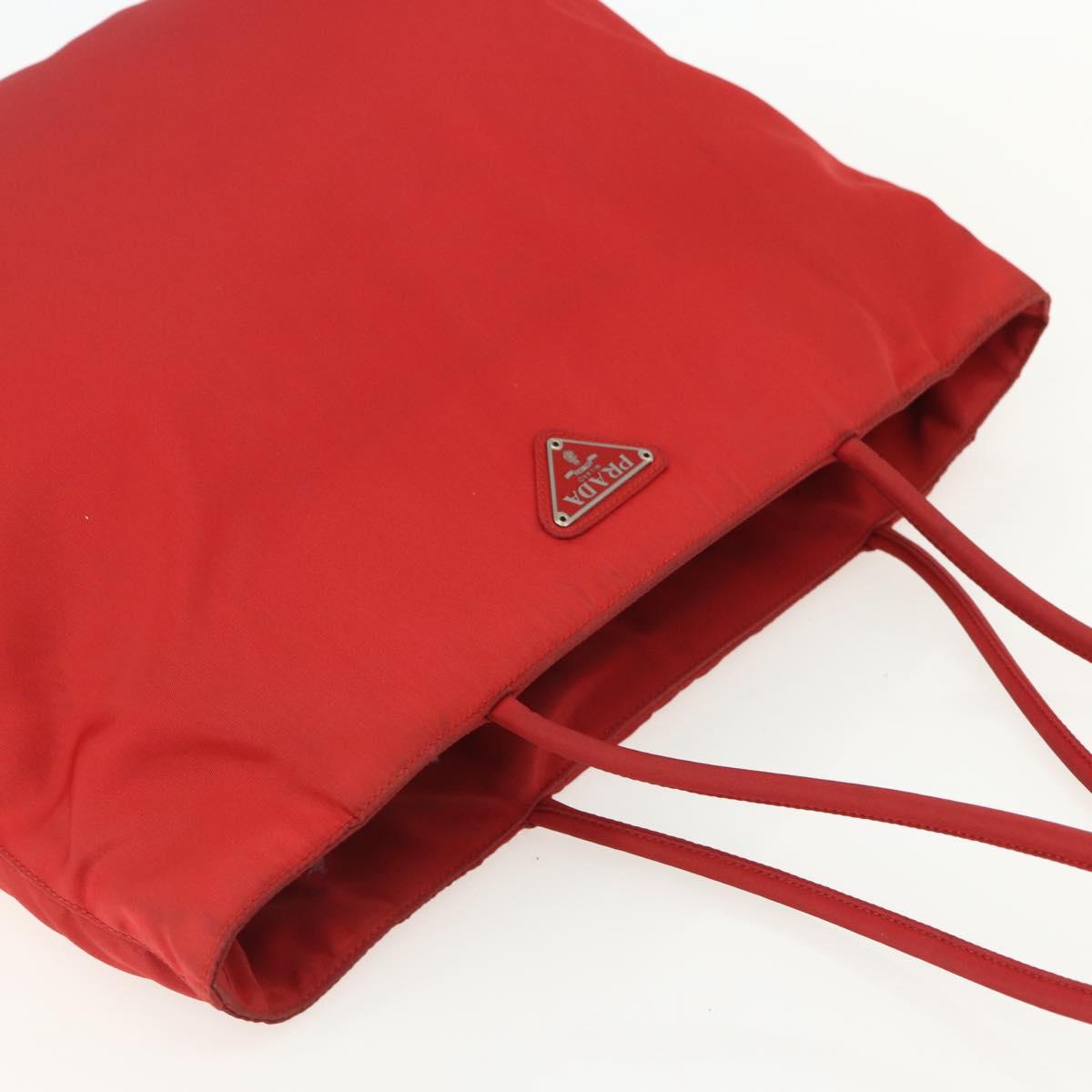 Prada Red Nylon Tote