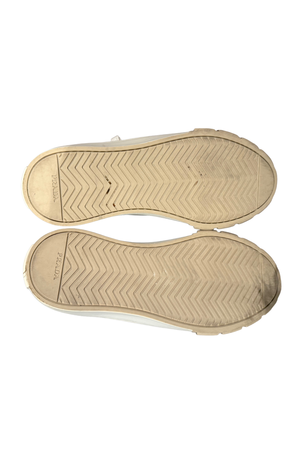 Prada White Fringe Sneakers