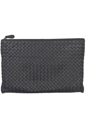 Bottega Veneta Black Quilted Clutch