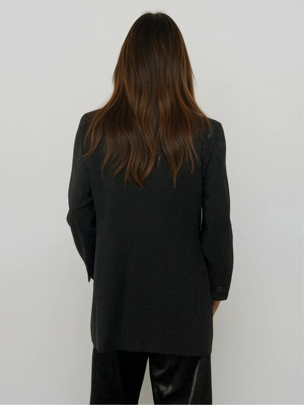 Armani Black Button Coat