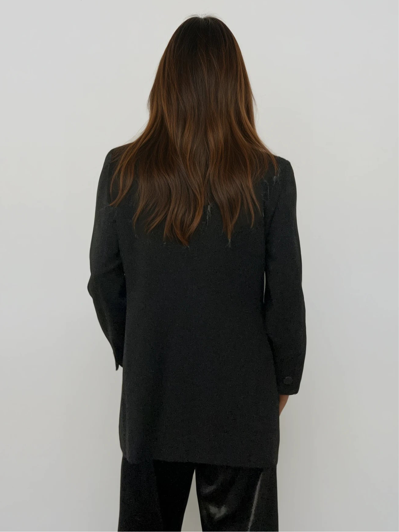 Armani Black Button Coat