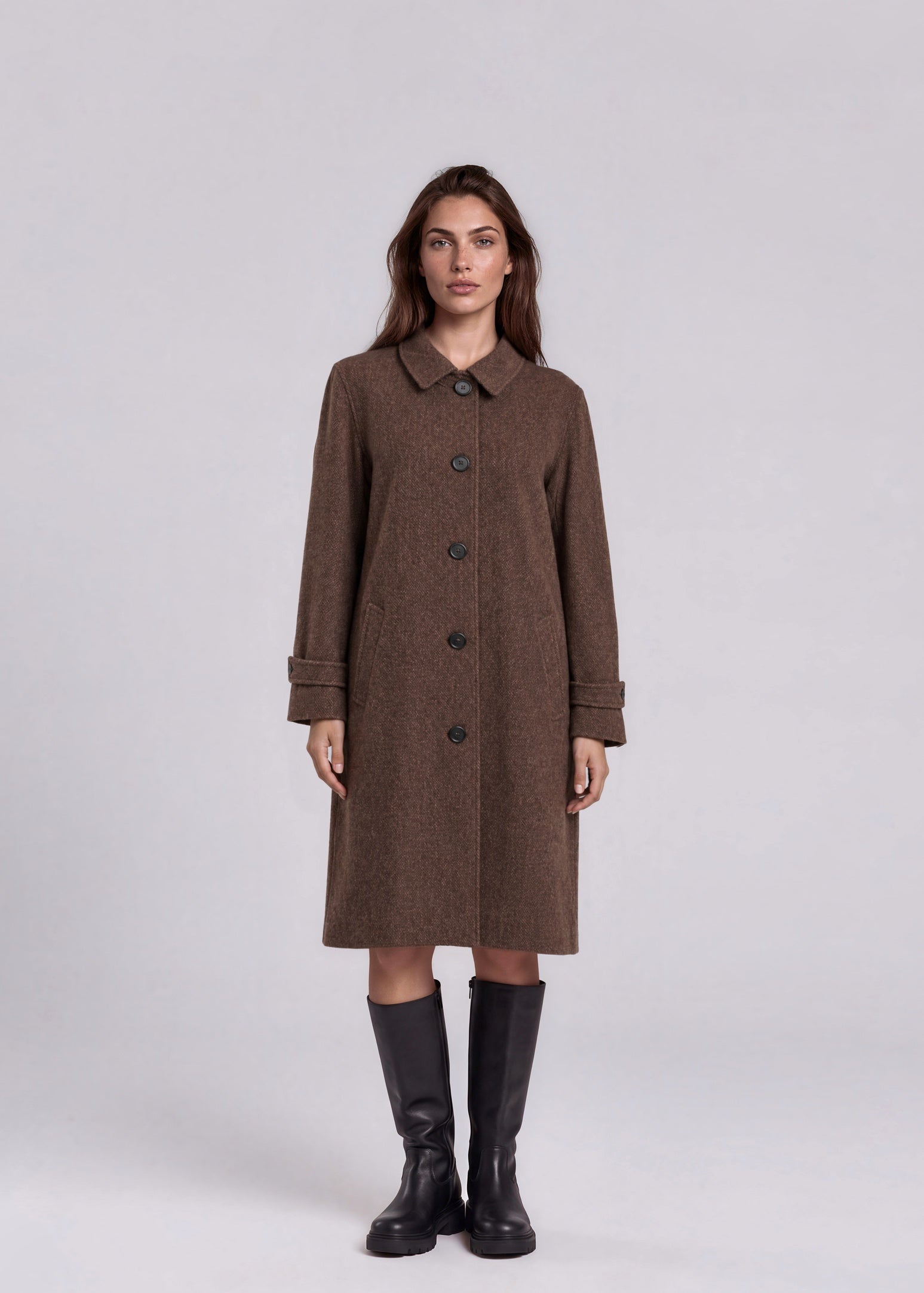 Ralph Lauren Brown Wool Coat