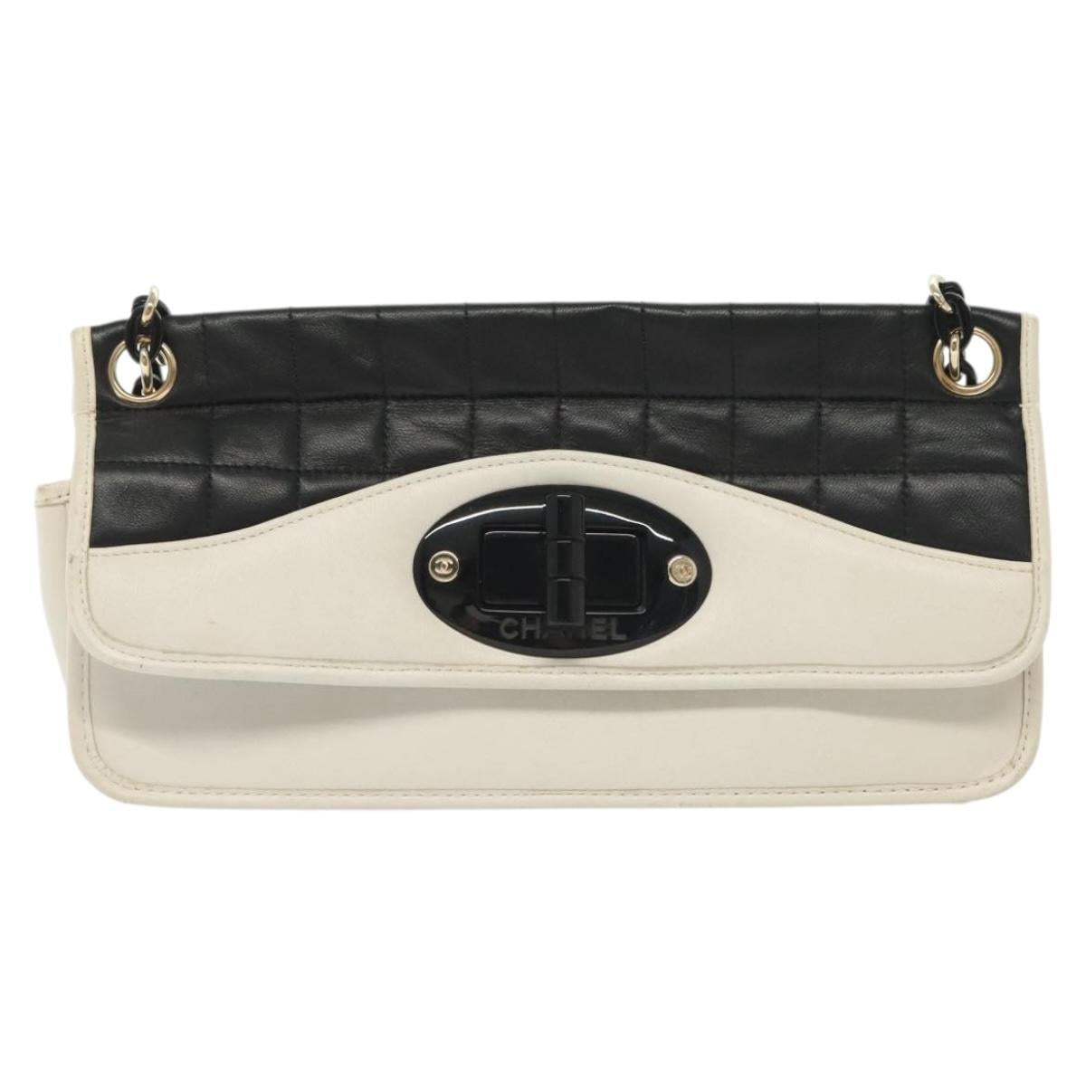 Chanel White & Black Shoulder Bag