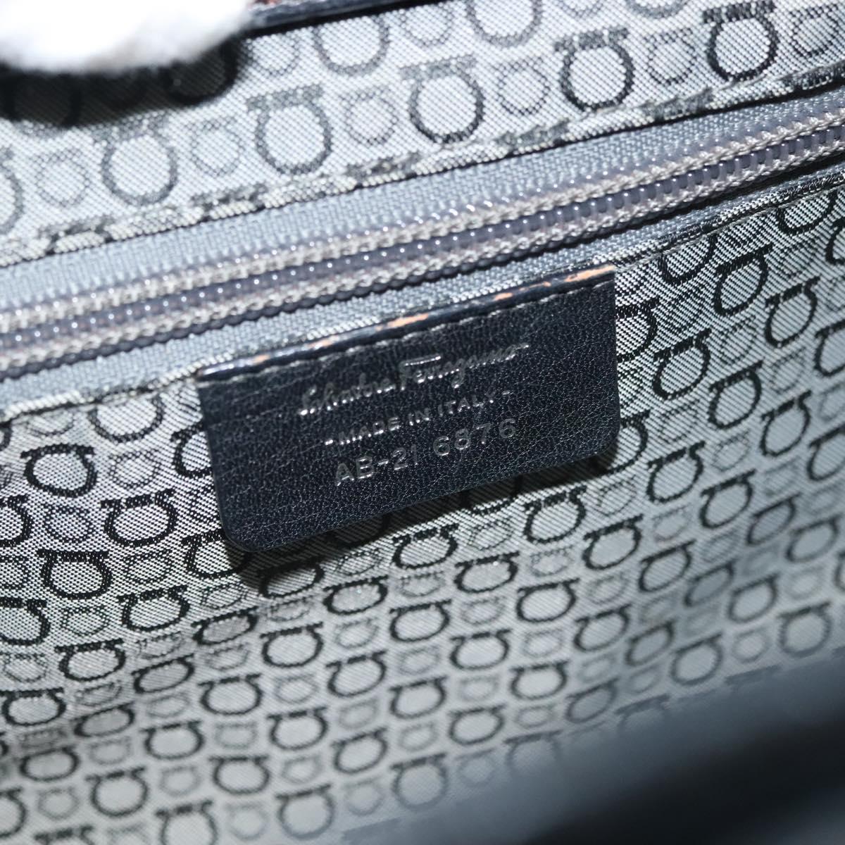 Ferragamo Black Leather Shoulder Bag