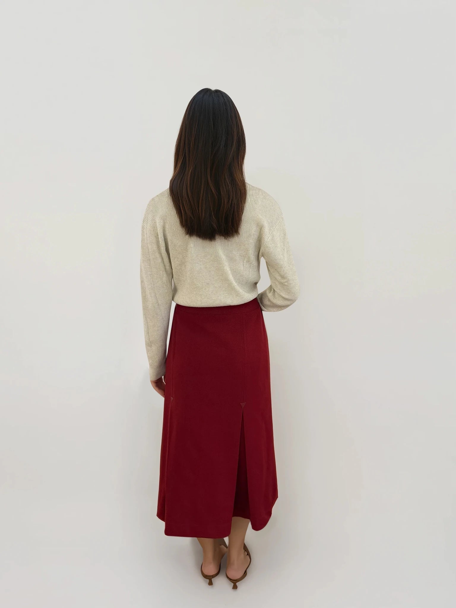 Celine Red Chain Midi Skirt