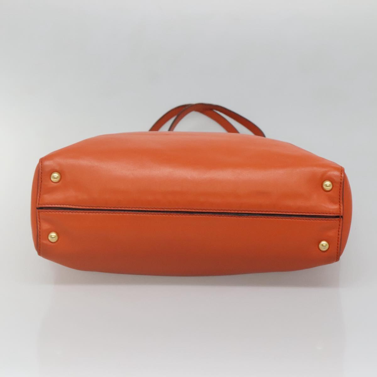 Miu Miu Orange Leather Tote