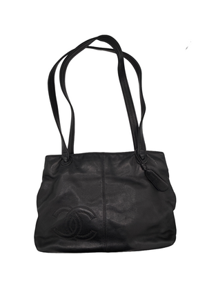 Chanel Black Leather Shoulder Bag