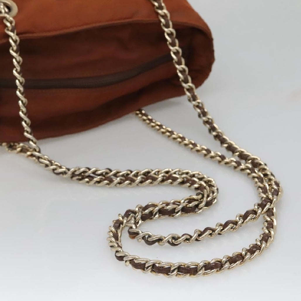 Prada Burnt Orange Chain Shoulder Bag