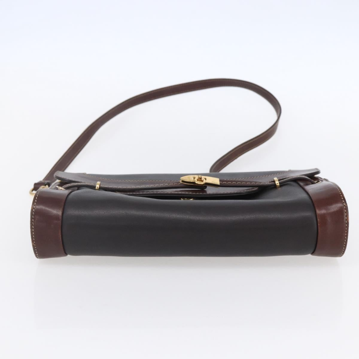 Ferragamo Black and Brown Crossbody