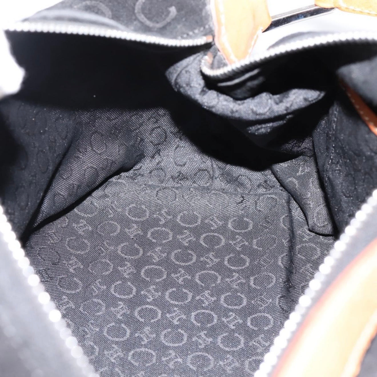 Celine Black Monogram Suede Shoulder Bag