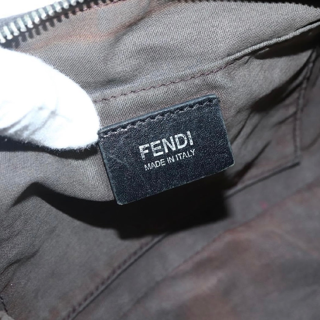 Fendi Black Monogram Crossbody Baguette