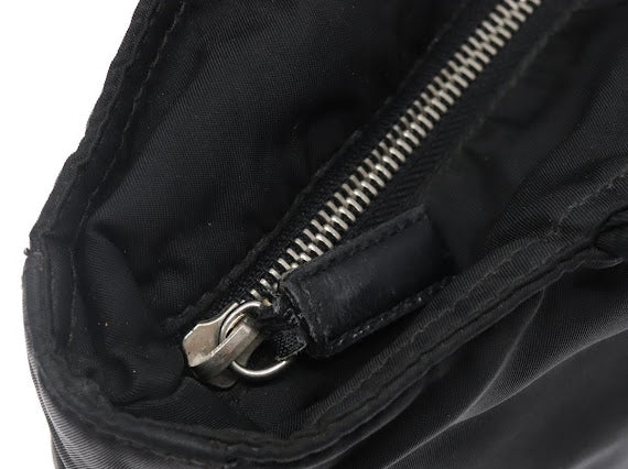 Prada Black and Leather Nylon Tote