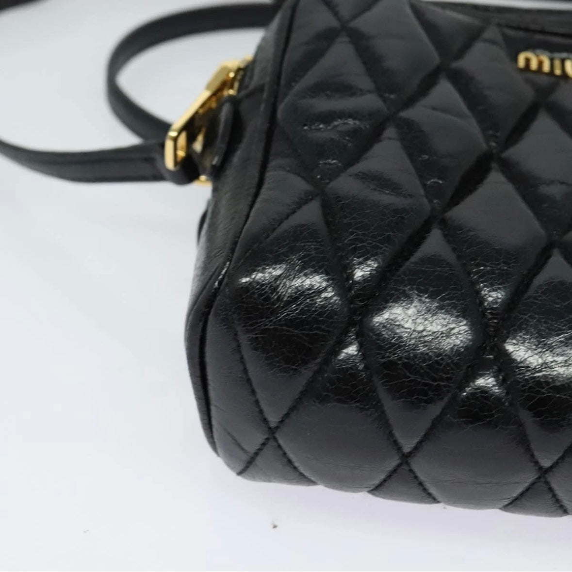 Miu Miu Black Patent Leather Crossbody