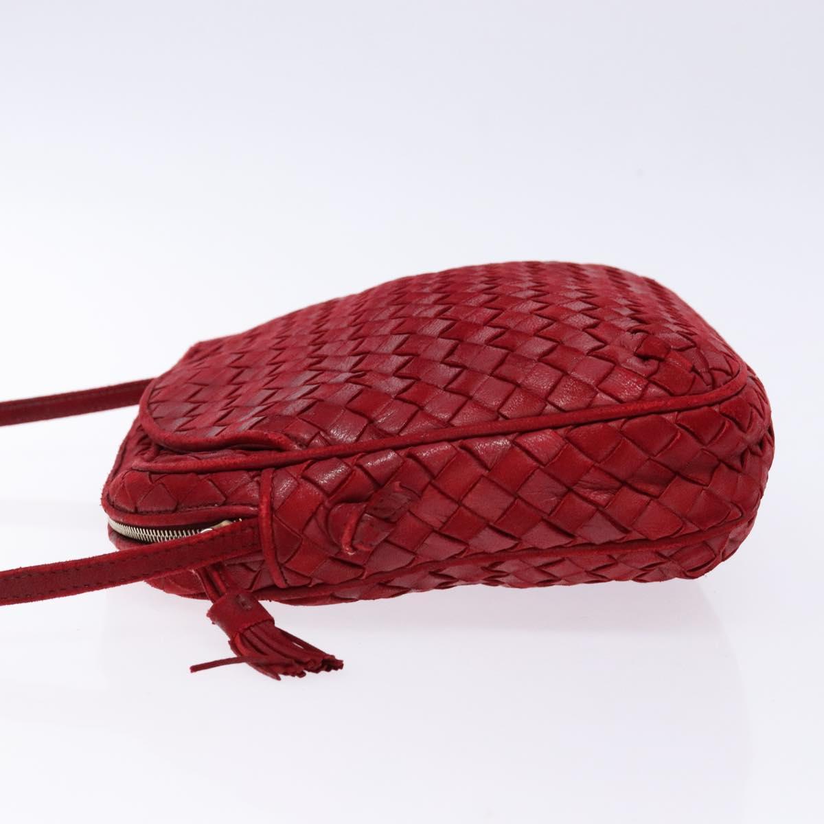 Bottega Veneta Red Intrecciato Crossbody