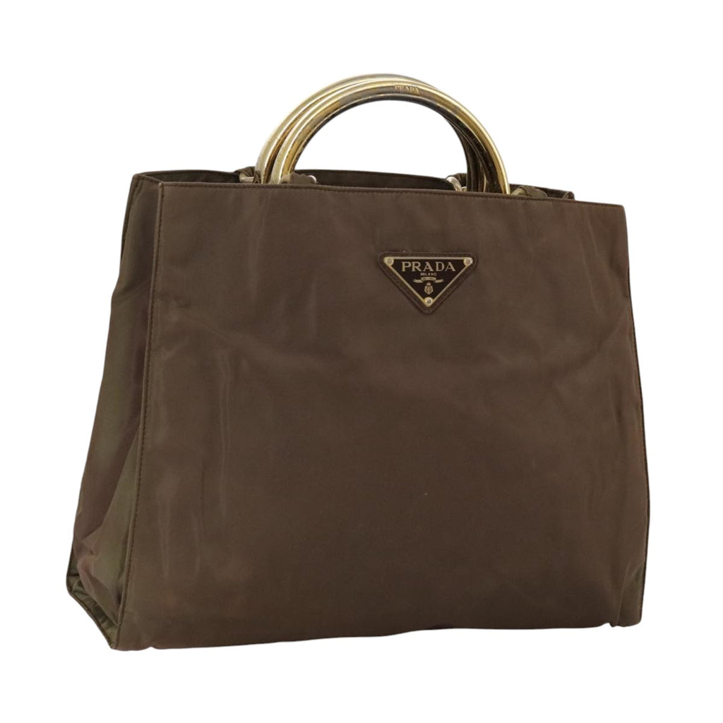 Prada Brown and Gold Handbag
