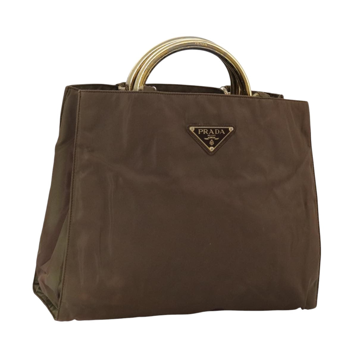 Prada Brown and Gold Handbag