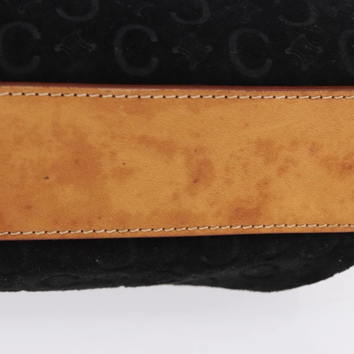 Celine Black Monogram Suede Handbag