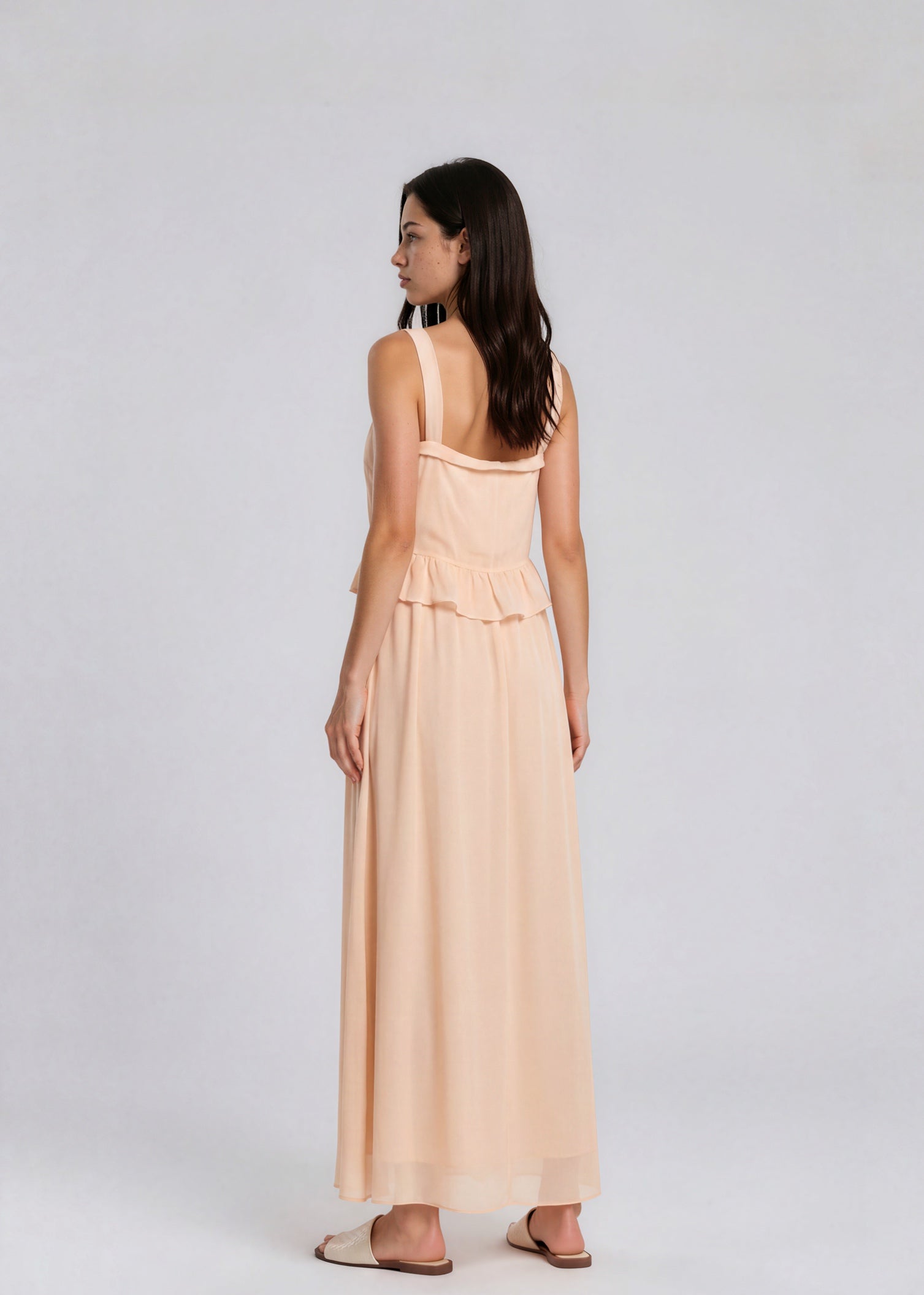Chloe Cream Ruffle Dress