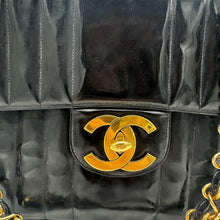 Load image into Gallery viewer, Chanel Black Patent Jumbo Flap Bag
