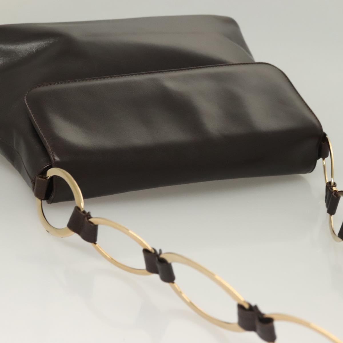 Gucci Brown Leather Shoulder Bag